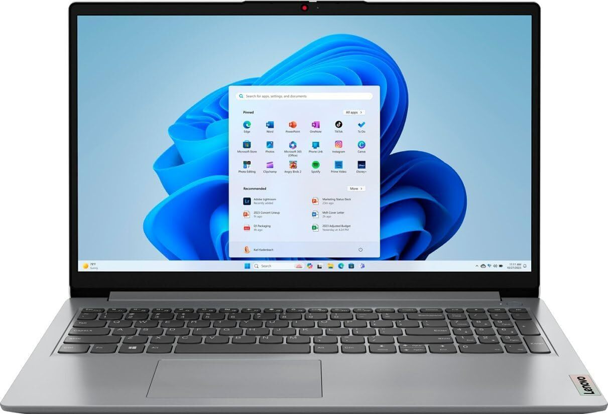 New Lenovo IdeaPad 1 15.6" FHD Touch i3-1215U 24GB 1TB SSD Webcam WIFI 6 W11P