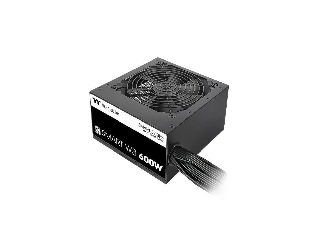 Smart W3 Series 80Plus Certified 600W Power Supply; ATX v3.1 Spec; 120mm FDB Fan