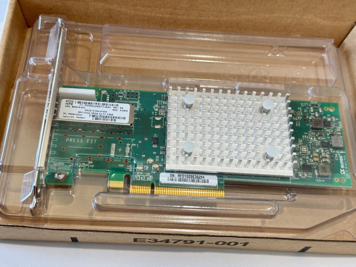 HP QLE2690-HP Single Port 16Gb HBA SN1100Q 853010-001 No SFPs High Profile