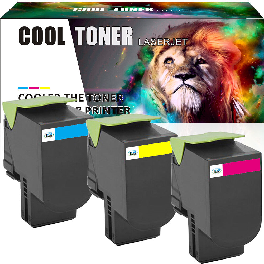 3PK CMY Color Toner Cartridge for Lexmark CS317dn CS417dn CS517de CX317dn CX517