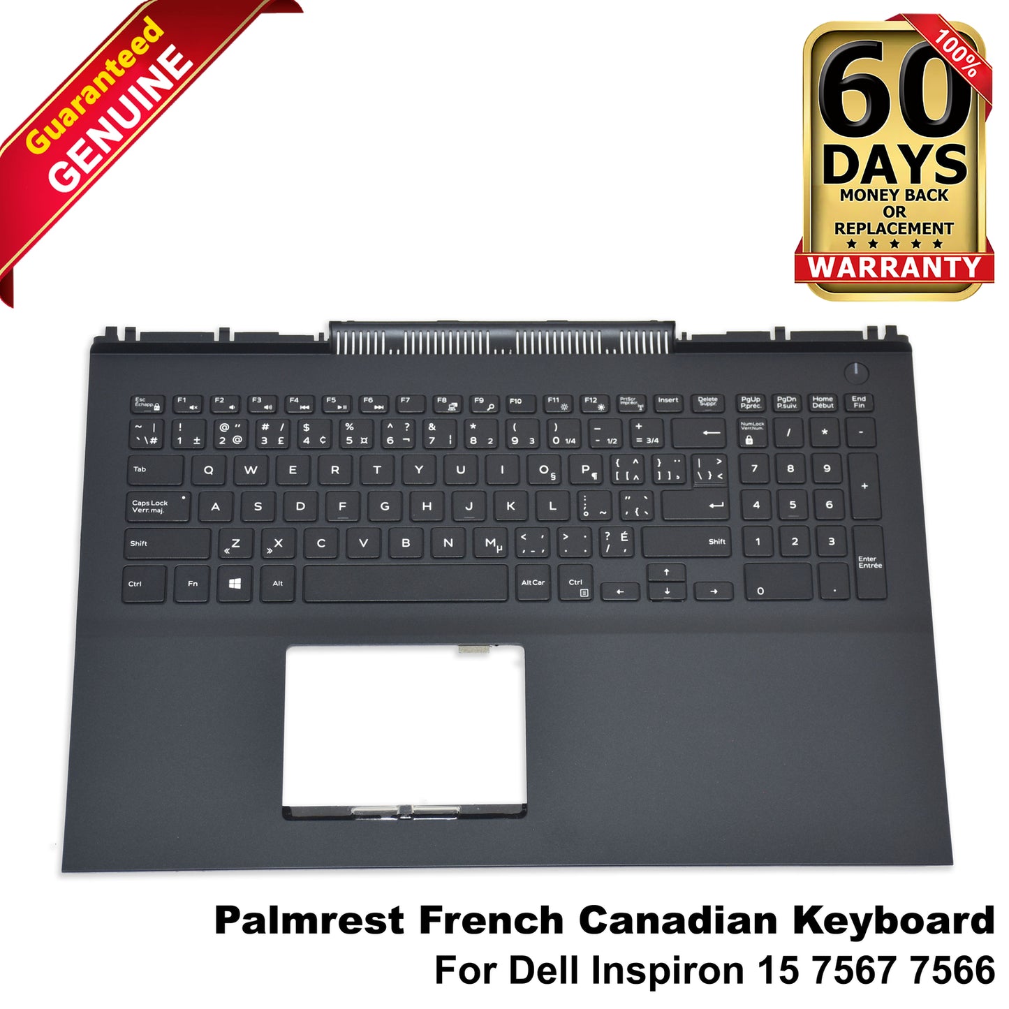 Dell Inspiron 15 7567 7566 Palmrest French Canadian Keyboard Assembly 360DN