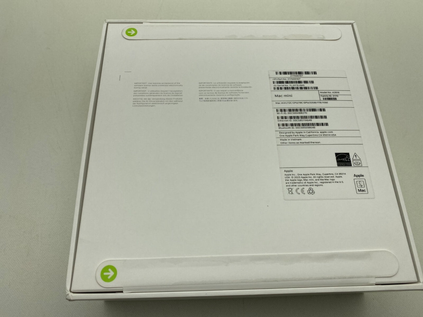 New Apple Mac mini M2 Pro chip 12 core CPU 19 core GPU 32GB RAM 1TB SSD 11/2025