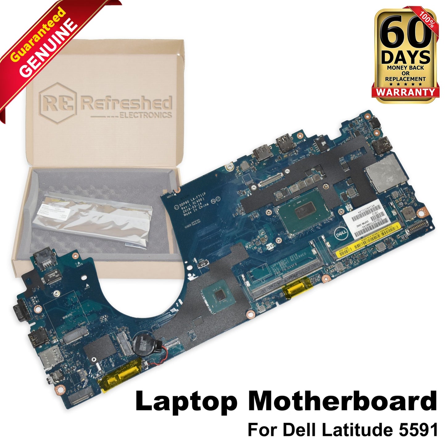 Dell Latitude 5591 Motherboard i7-8850H 2.6GHz 6-Core UMA LA-F711P 6KRRV