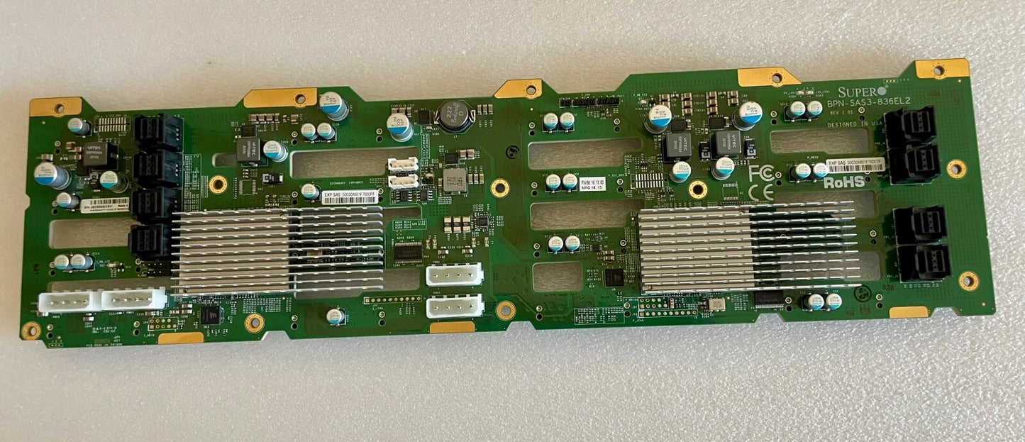 SuperMicro BPN-SAS3-836EL2 3U dual expander backplane, support 16x 3/5" SAS3/SAS (NOT FOR HOME PC)