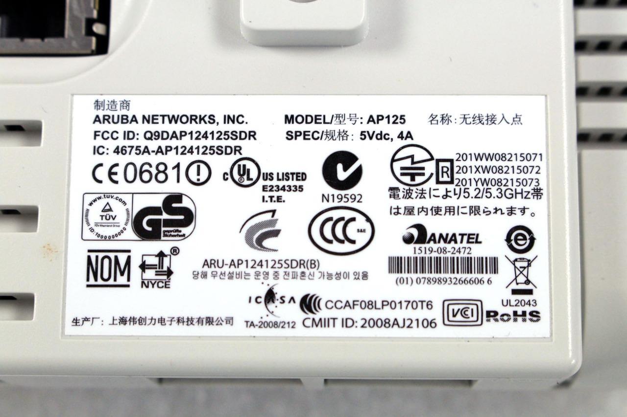 Dell Aruba Networks AP-125 802.11a/n Wireless Access Point AP 125 JN6HW