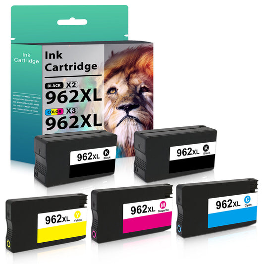 5PACK 962XL BCYM Ink Replacement for HP OfficeJet Pro 9015 9016 9025 9010 9020