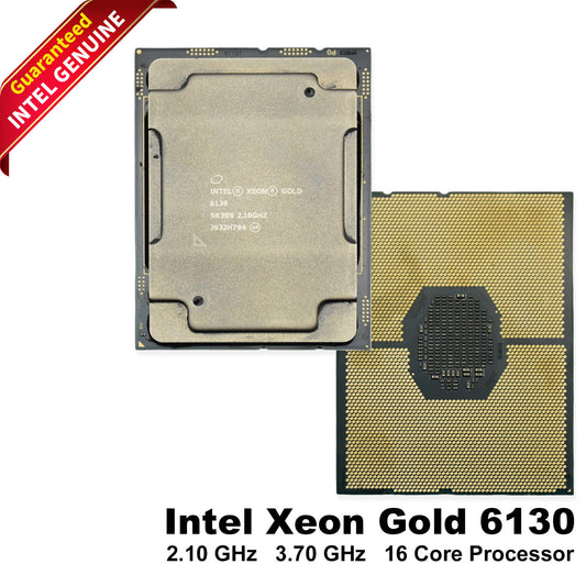 Lot of 20 Intel Xeon Gold 6130 2.1GHz 16-Core CPU - 3.7GHz Turbo SR3B9