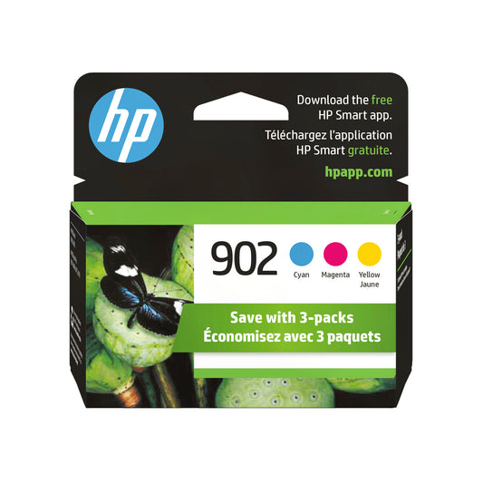 HP 902 3-pack Cyan/Magenta/Yellow Original Ink Cartridges, Per cartridge: ~315