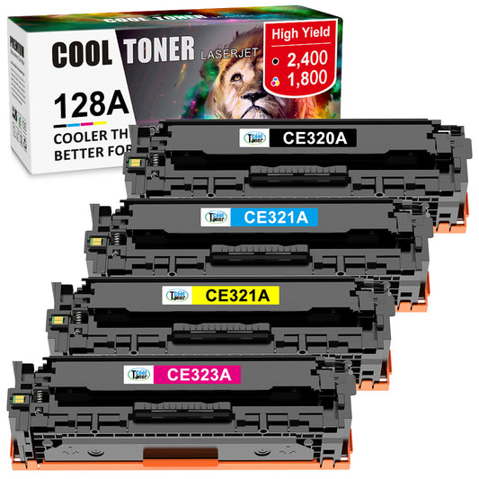 Set of 4PK CE320A 128A Toner Cartridge For HP LaserJet Pro CP1525NW CM1415FNW