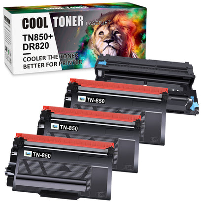 3PK TN850 Toner & 1PK DR820 Drum For Brother MFC-L6700DW MFC-L5800DW MFC-L5850DW