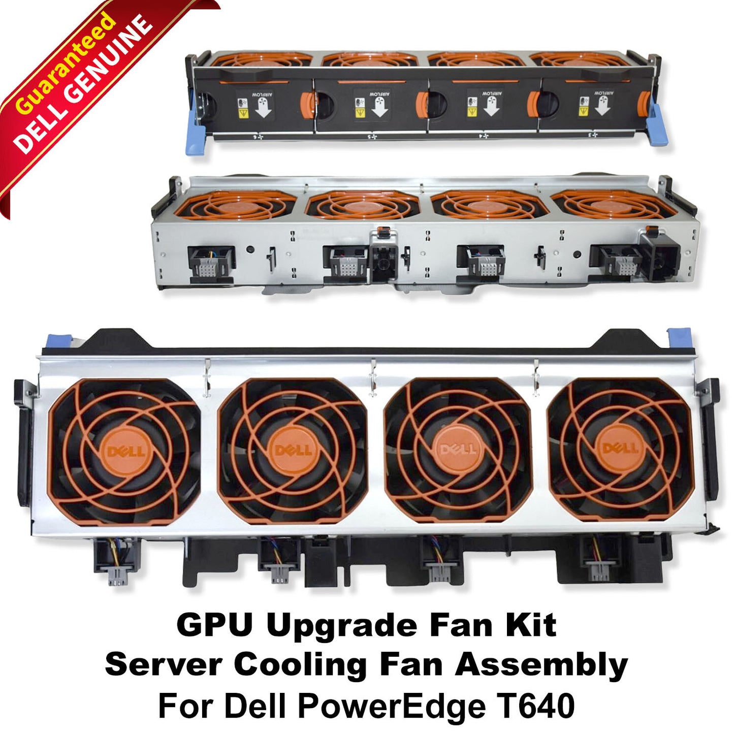 Dell PowerEdge T640 Server GPU Cooling 12V 4-Fan Cage Assembly 6KK42 NR6CV