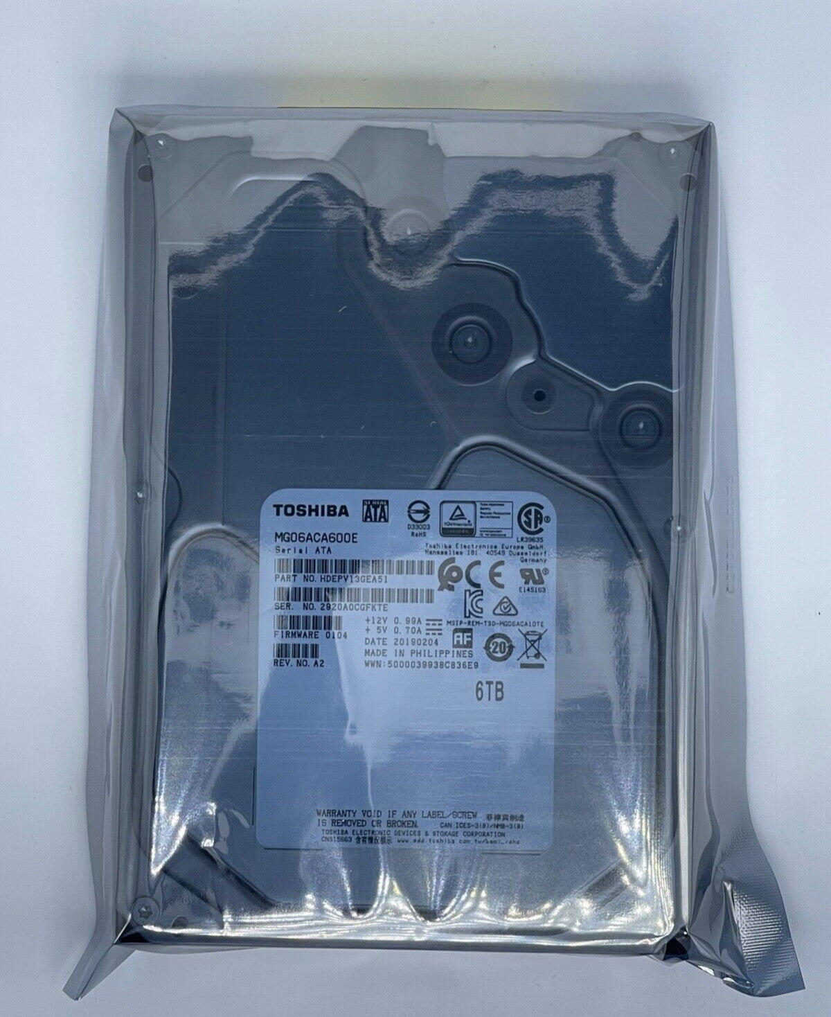 TOSHIBA SERIAL ATA MG06ACA600E SATA3 6TB 3.5IN 7200RPM HDD