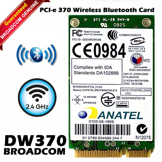 Lot x 10 Dell Latitude E5400 Mini PCI Express Wireless Bluetooth Card P560G PW87