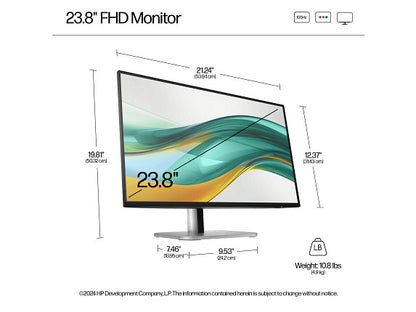 HP Series 5 Pro 23.8 inch FHD Monitor - 524pf 23.8" FHD (1920 x 1080) 50-100 Hz