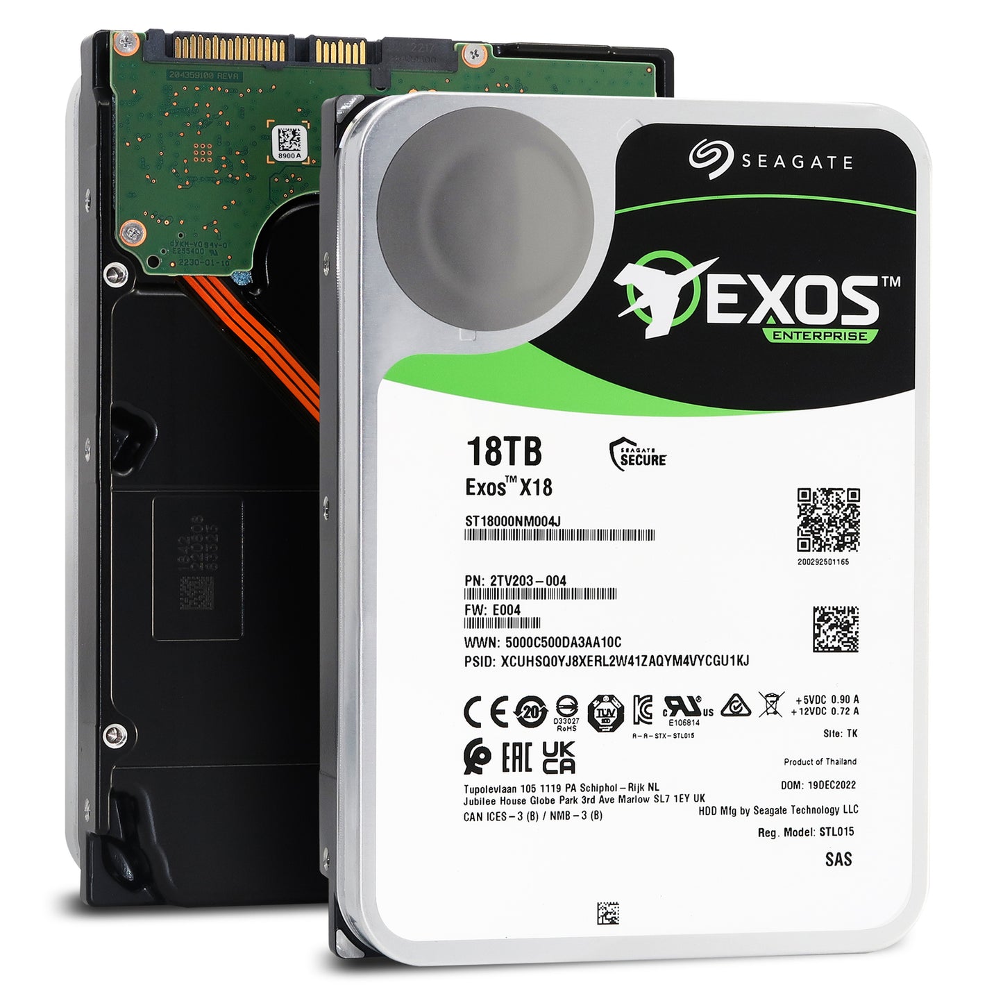 Seagate Exos X18 18TB SAS 12Gb/s 3.5" Enterprise HDD - ST18000NM004J - 20 Pack (NOT FOR HOME PC)
