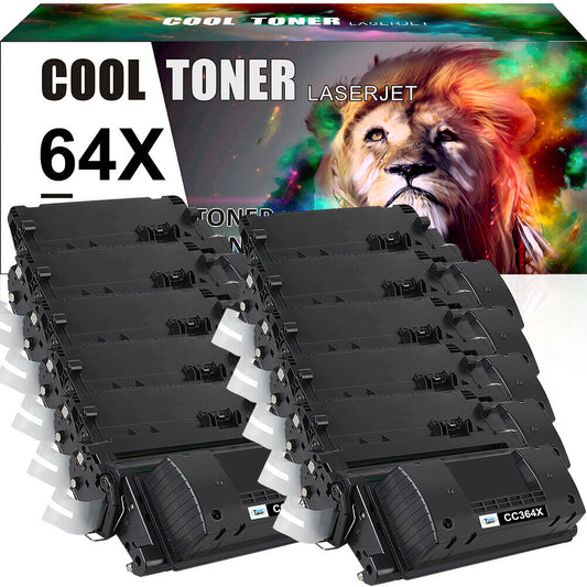 10x CC364X 64X Toner Cartridge Compatible with HP LaserJet P4015x P4515x P4515n