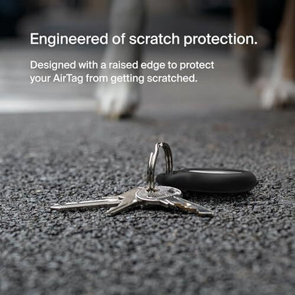 Belkin Apple AirTag Secure Holder with Key Ring - Durable, Scratch-Resistant Cas