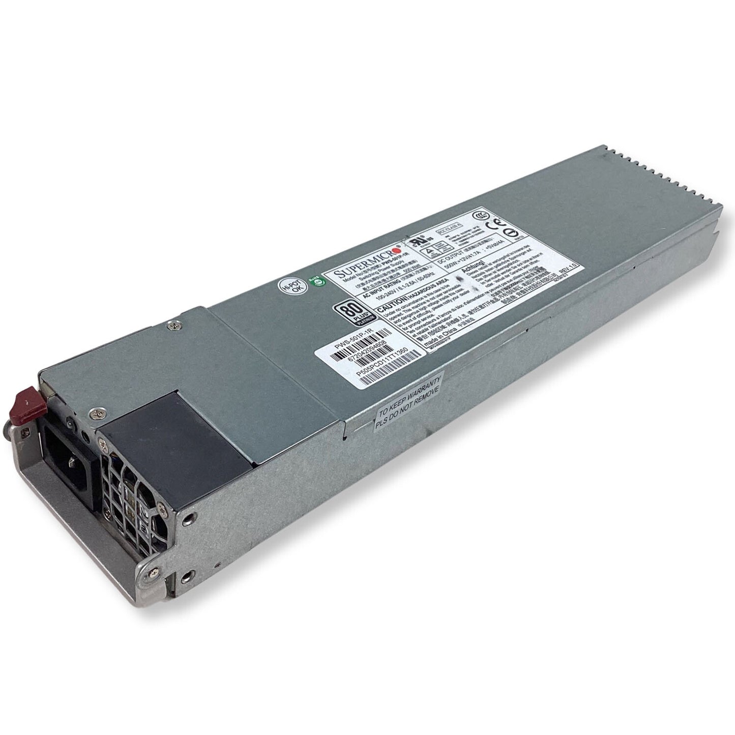 Genuine SuperMicro PWS-501P-1R 80 Plus Platinum 500W Redundant Power Supply