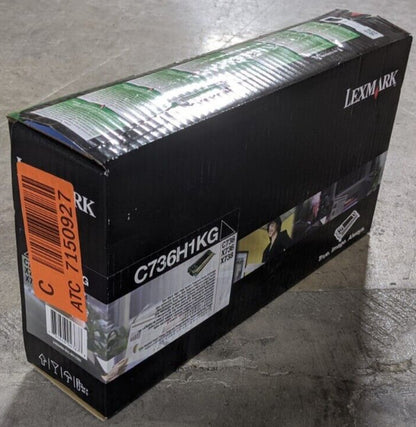 Genuine Lexmark C736H1KG Black High Yield Return Program Toner Cart 12K Page NEW