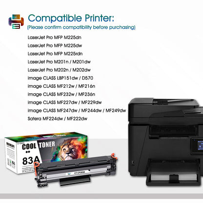 10 Black 83A CF283A Toner Cartridge For HP Laserjet Pro M125nw M127fw M127fn mfp
