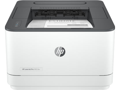 HP LaserJet Pro 3001dw Laser Printer, Black And White Mobile Print Up to 50,000