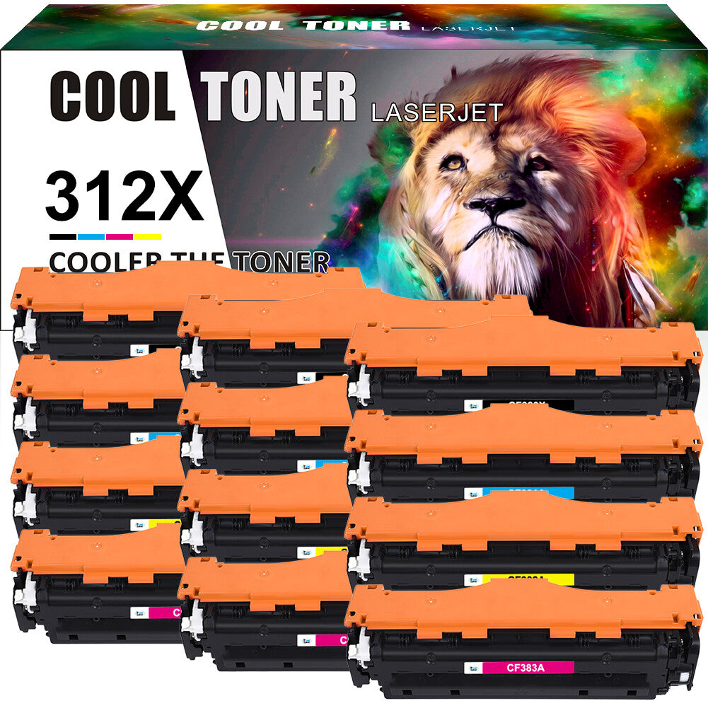 12PK CF380A Toner Cartridge Set for HP 312A LaserJet Pro MFP M476dn M476dw M476n