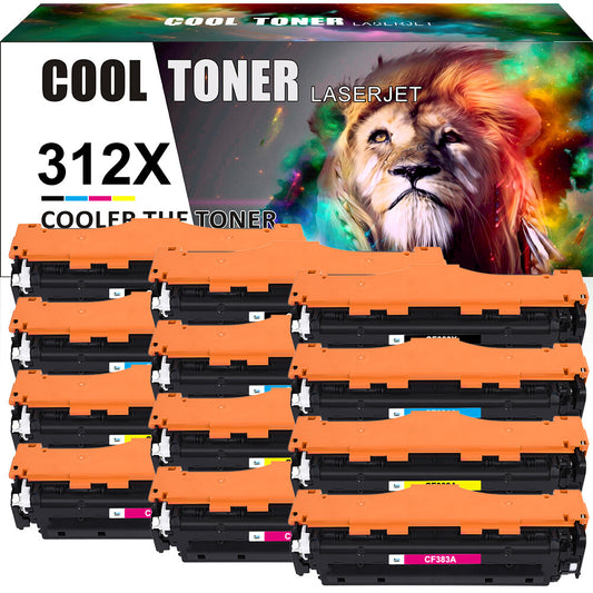 12PK CF380A Toner Cartridge Set for HP 312A LaserJet Pro MFP M476dn M476dw M476n