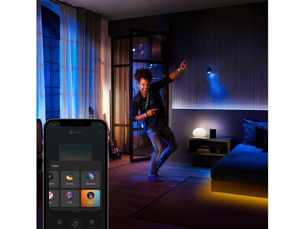Philips Hue A19 LED Color Smart Bulb Starter Kit (75W 2021 Version), Compatible