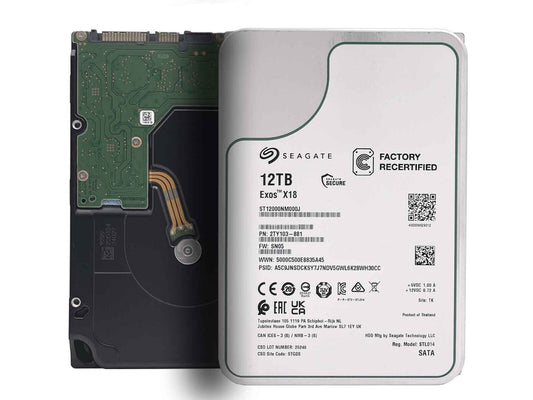 Seagate Exos X18 12TB 256MB 7200RPM 3.5in SATA6Gb/s Enterprise HDD ST12000NM000J