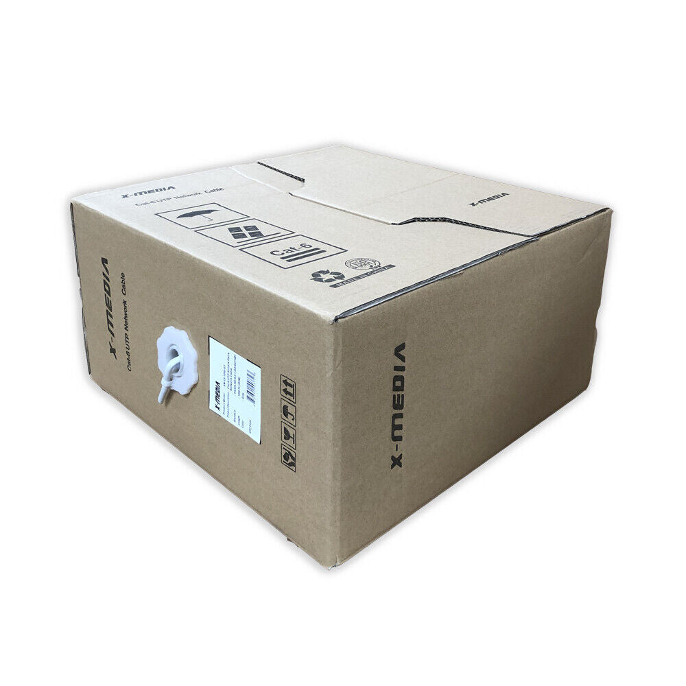 Cat6 1000Ft Cable 23AWG Solid UTP Ethernet Wire Network Bulk CCA LAN Cable, Gray