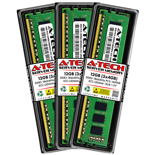 A-Tech 12GB 3x 4GB PC3-14900E ECC Unbuffered DDR3 1866MHz DIMM Server Memory RAM (NOT FOR HOME PC)