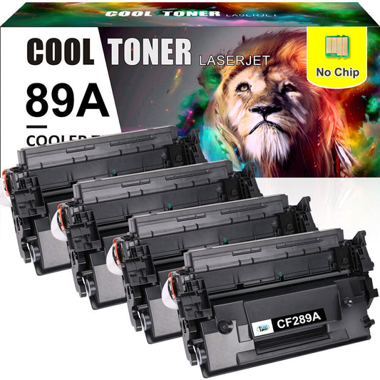 4PK CF289A 89A Toner No Chip Compatible With HP LaserJet Pro M507dn M507n M528dn