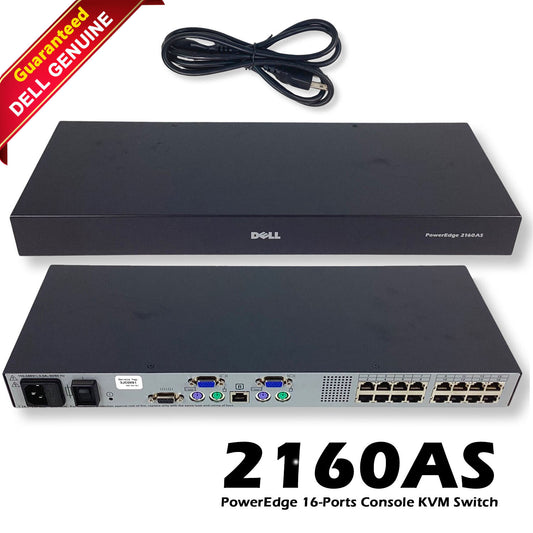 Genuine Dell PowerEdge 2160AS 16 Ports PS/2-USB KVM Console Switch D785J RP163