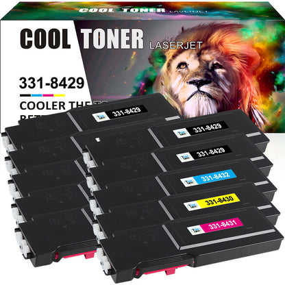 10 PACK C3760 Toner Cartridge Set for Dell C3760dn C3760n C3760dnf C3765dnf MF