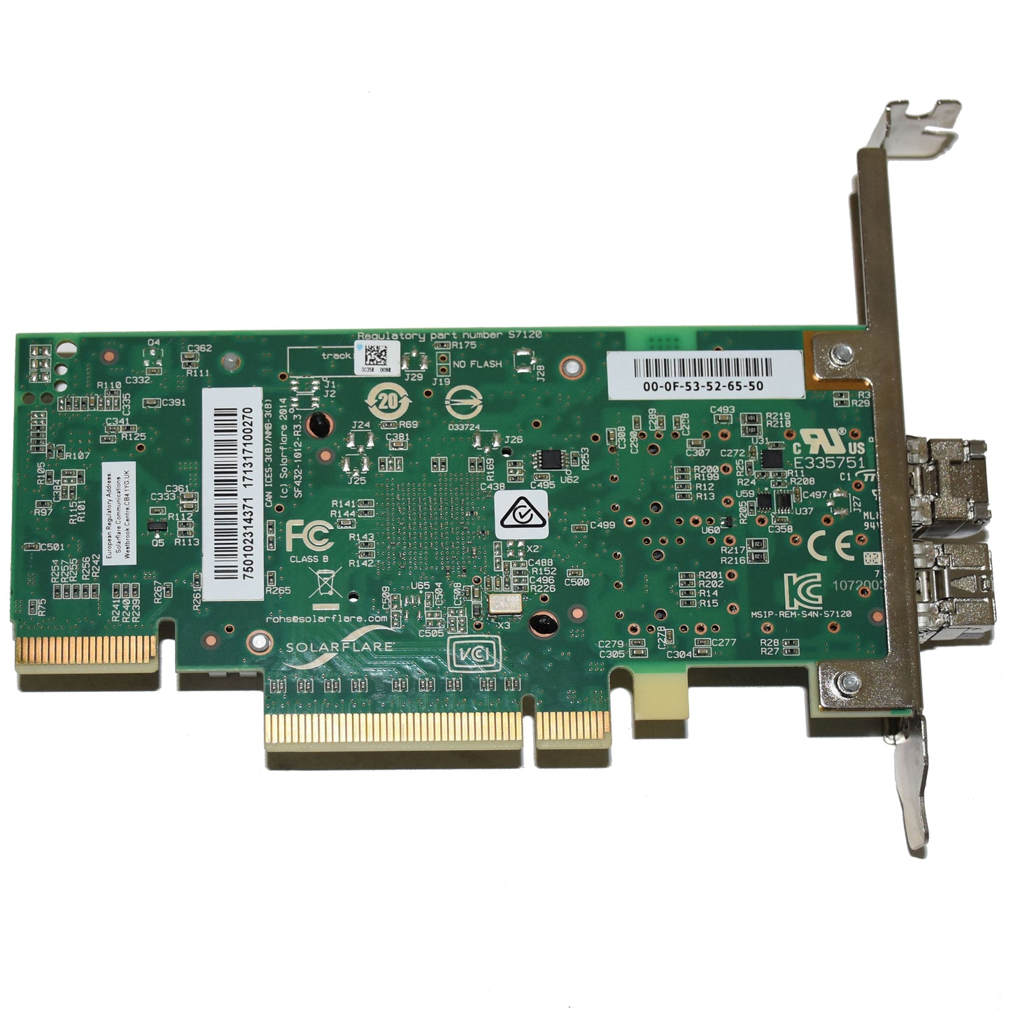 SolarFlare SFN7322F 10GbE Dual Port SFP+ PCIe 3.0 Network Adapter High Profile
