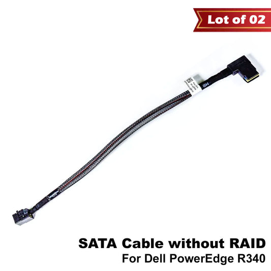 Lot Of 2 Dell PowerEdge R340 PERC S140 BP to MB 4x 3.5" Mini-SAS HD Cable VTP09 (NOT FOR HOME PC)