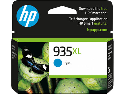 HP 935XL High Yield Cyan Original Ink Cartridge, ~825 pages, C2P24AN#140