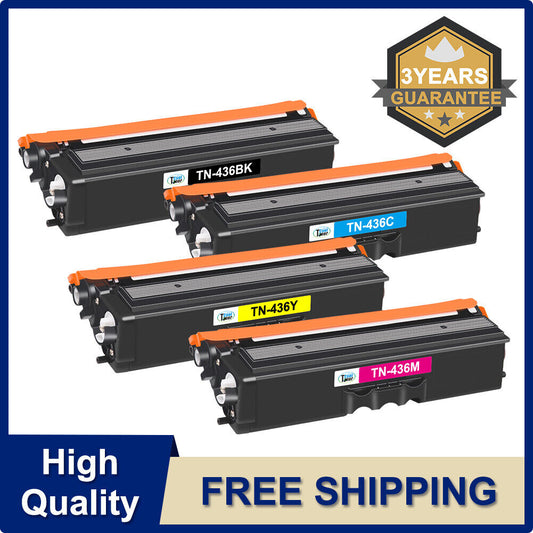 4 Pack TN-436 Toner TN433 Compatible for Brother HL-L8360CDWT L9310CDW L8900CDW
