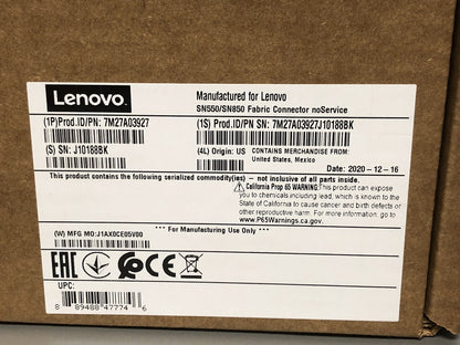 Lenovo ThinkSystem SN550 SN850 x880 Server Fabric Connector Enables LOM 4x 10GE
