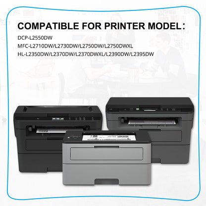 3PK TN760 Toner Cartridge for Brother TN730 MFC-L2710DW HL-L2395DW DCP-L2550DW