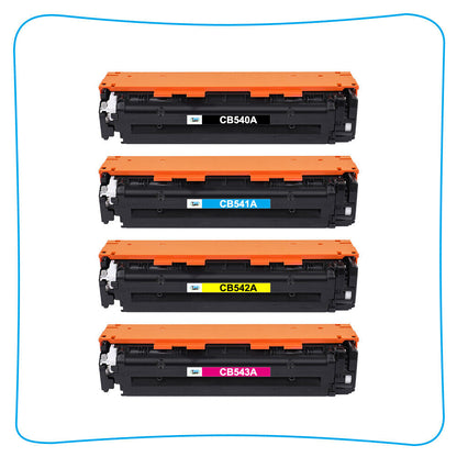 4 Pack KCMY 125A CB540A Toner For HP Color Laserjet CP1215 CP1518ni CM1312 MFP