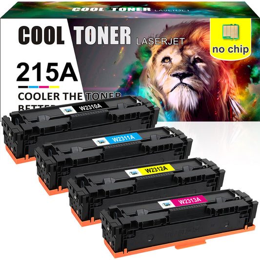 4Pk Color Toner W2310A (No Chip) Compatible With HP 215A M155 M182nw M183fw MFP