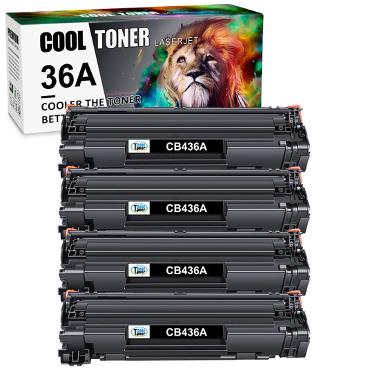 4PK Toner Compatible With HP 36A CB436A LaserJet P1505 P1505n M1522n M1522nf