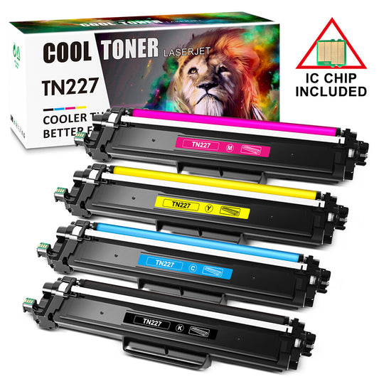 4-Pack TN227 TN223 Toner Cartridge for Brother HL-L3270CDW HL-L3290CDW Printer