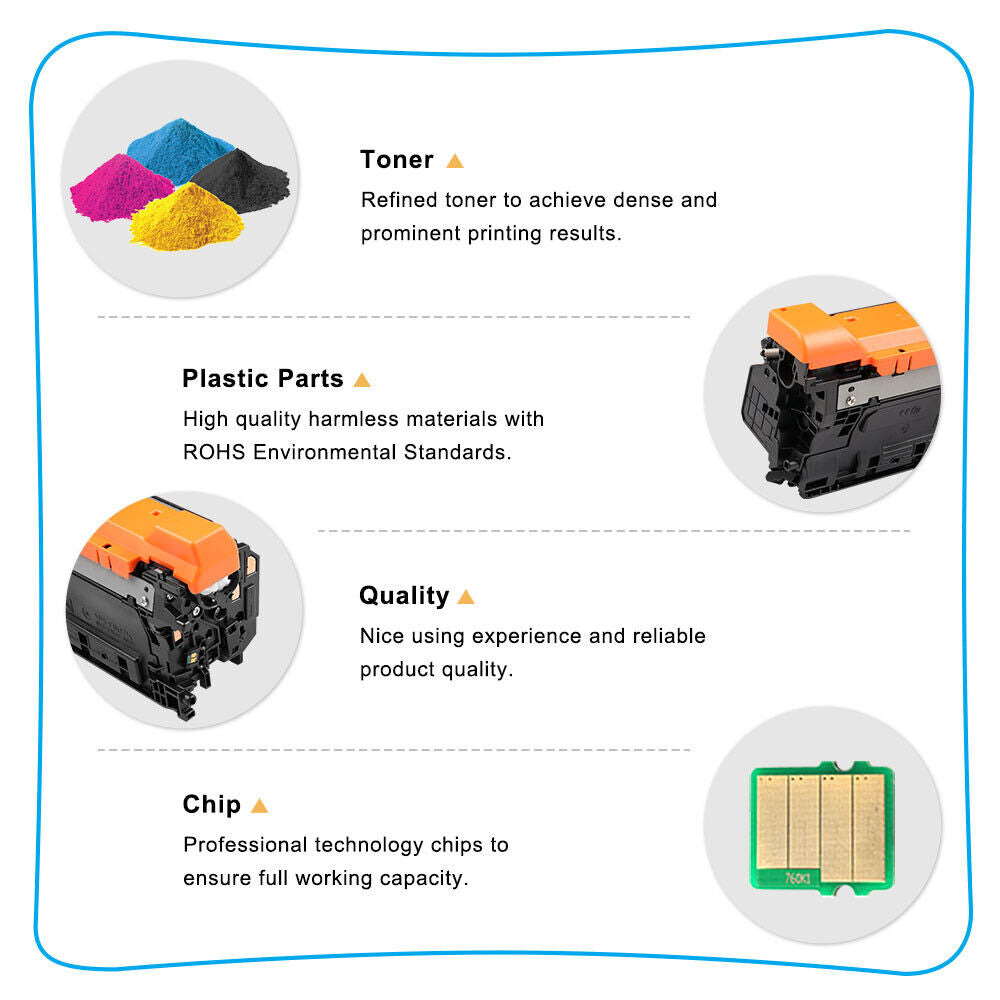 3PK Black CE260A 647A Toner for HP Color LaserJet CP4525DN CP4525XH CP4025N