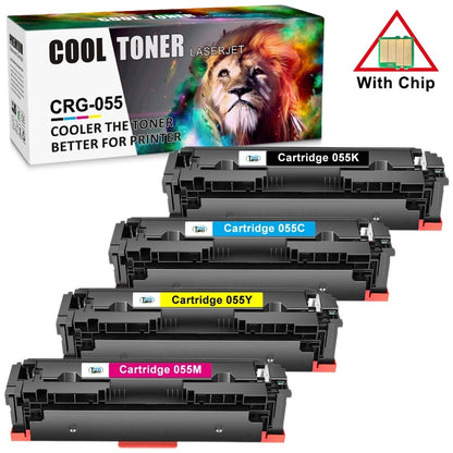 4 PK CRG-055 Toner Set For Canon imageCLASS MF743Cdw MF745Cdw MF746Cdw With CHIP