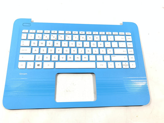 HP Stream 14-AX 14-CB Blue US Keyboard Palmrest Assembly 905569-001 X7S44UA