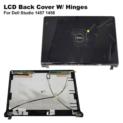Lot of 4 Dell Studio 1457 1458 Top LCD Back Cover W/ Hinges Black 7M3DT H5MWP