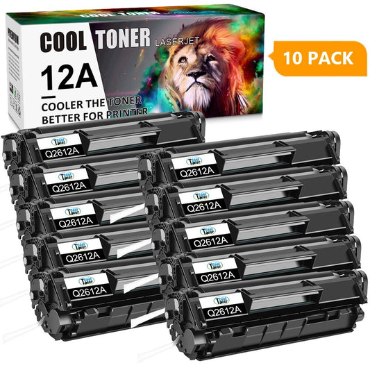 10PK Q2612A 2612A Toner Cartridge Work With HP LaserJet 3020 1010 1012 Printer