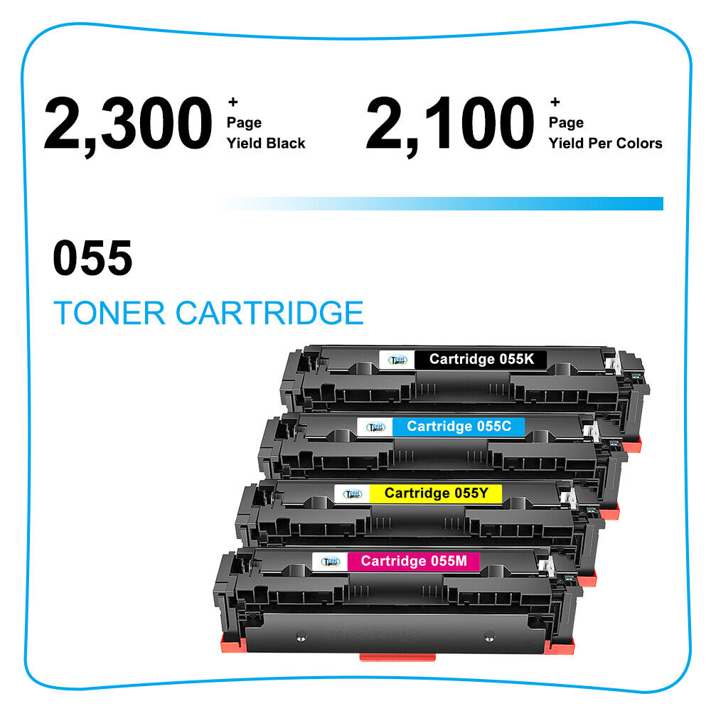 4PK For Canon 055 Toner Cartridge ImageCLASS MF743cdw MF741cdw CRG 055 With Chip